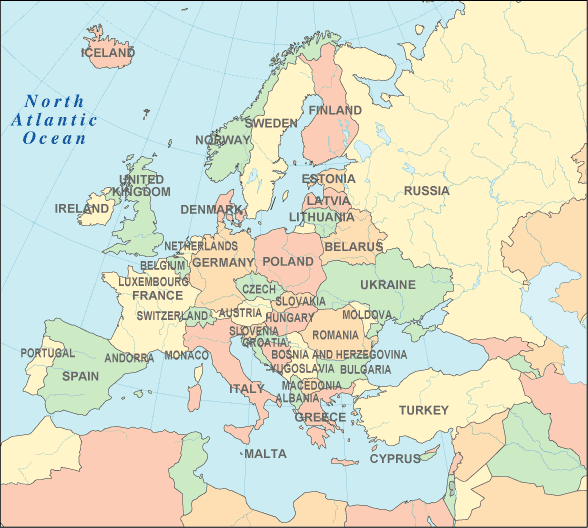 Map Of Europe London