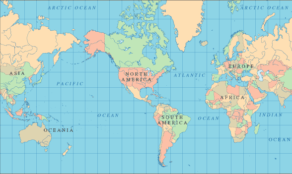 World Map Of Countries